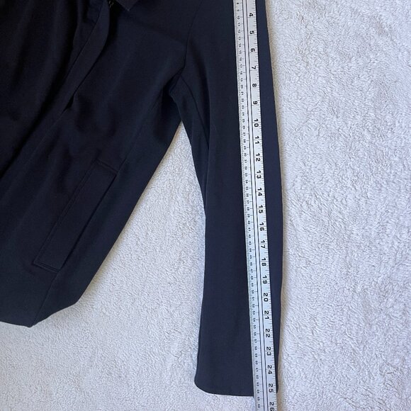 Eileen Fischer Black Funnel Neck Lightweight Coat Women Size Petite Medium - Picture 10 of 12